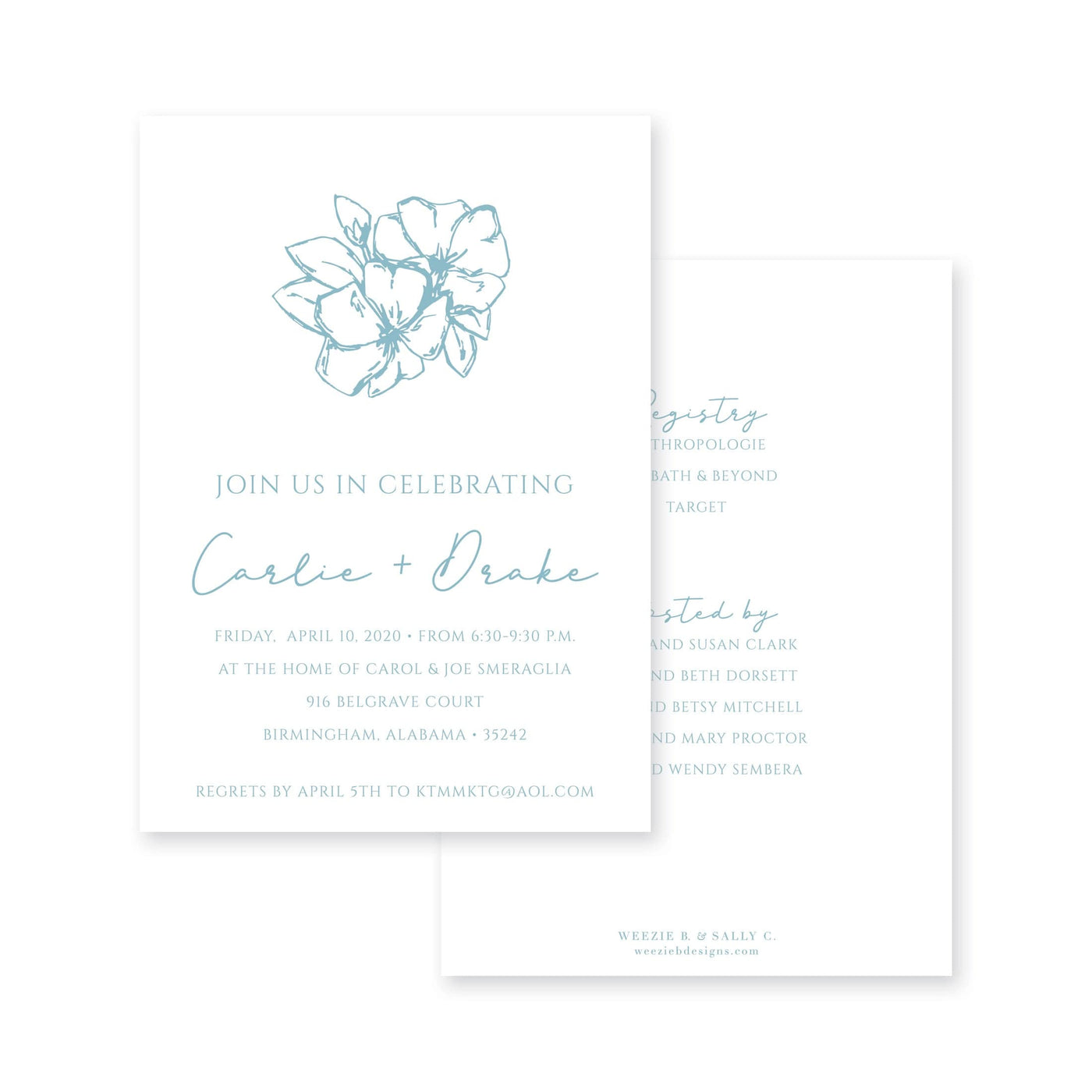 Weezie B. Designs | Blossoming Engagement Party