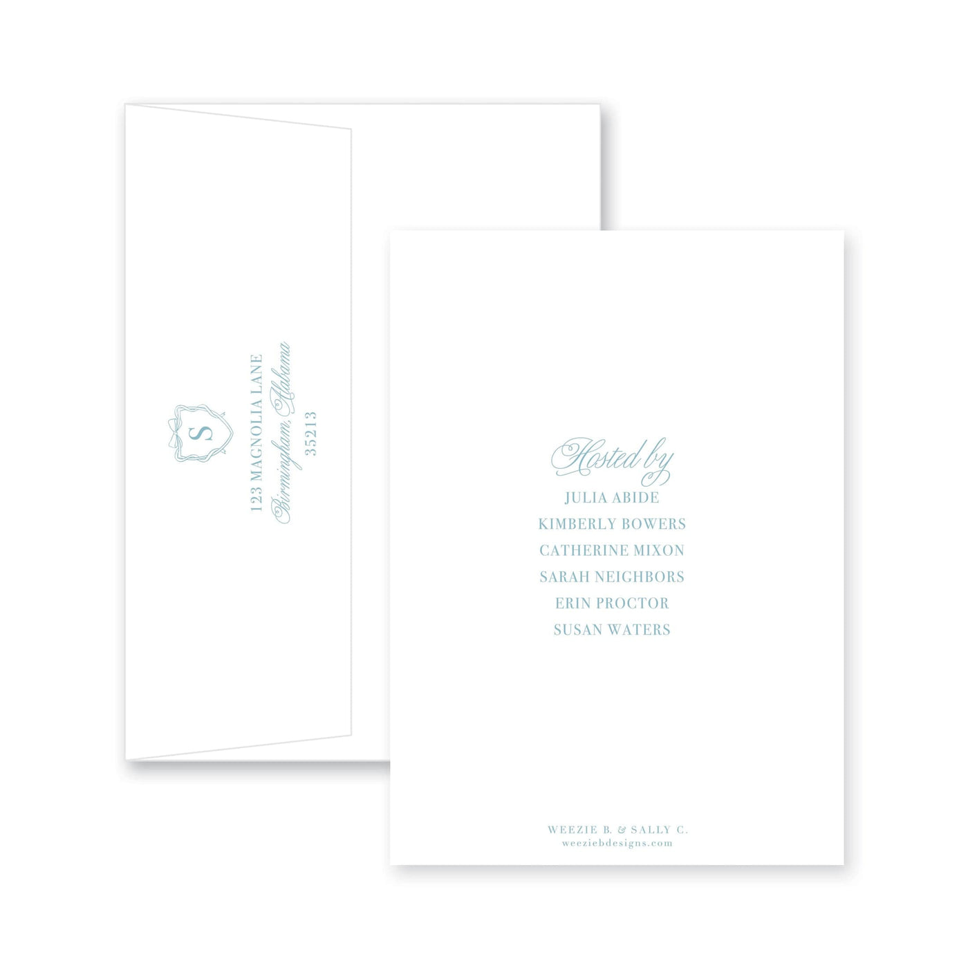 Bow Monogram Crest Baby Shower