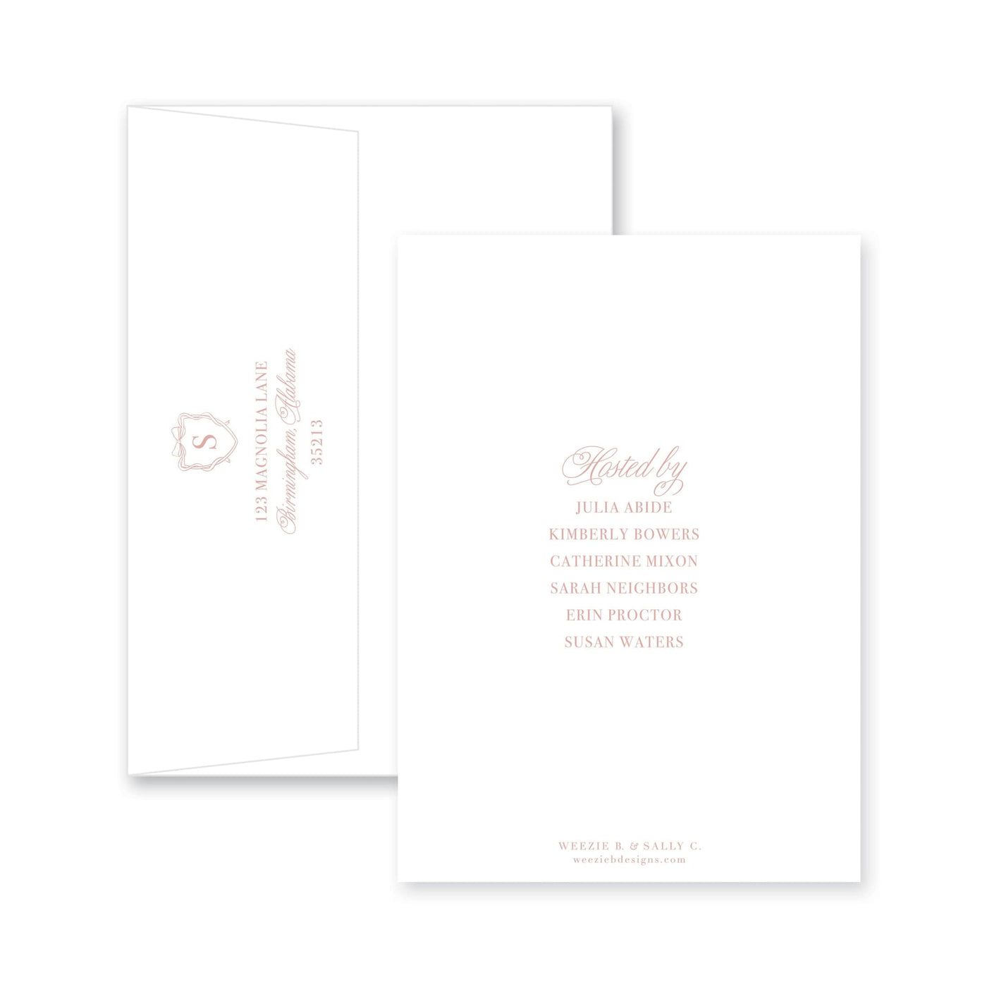 Bow Monogram Crest Baby Shower