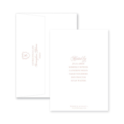 Bow Monogram Crest Baby Shower