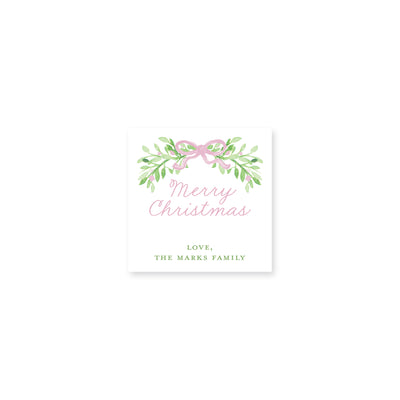 Bow, Vines and Berries Christmas Stickers