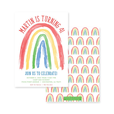 Rainbow Watercolor Birthday