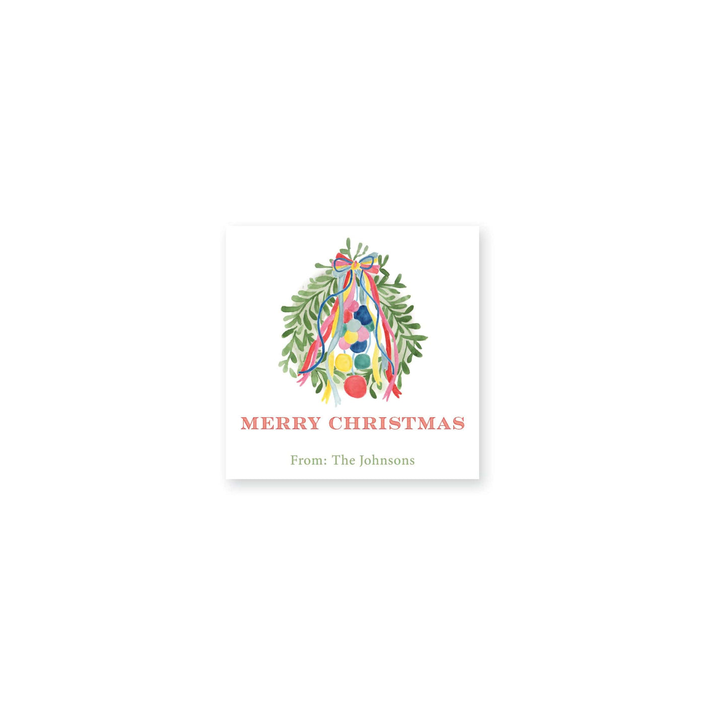 Bright Wreath Christmas Stickers