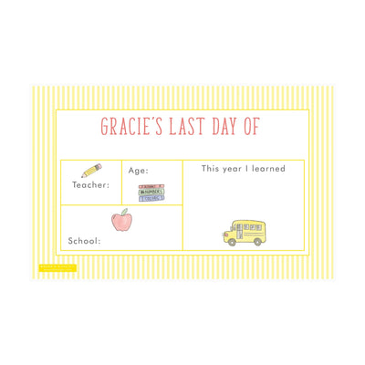 School Bus First & Last Day Laminated Sign