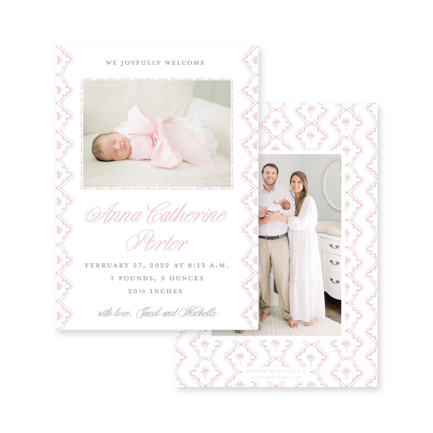 Chintilly Lace Birth Announcement