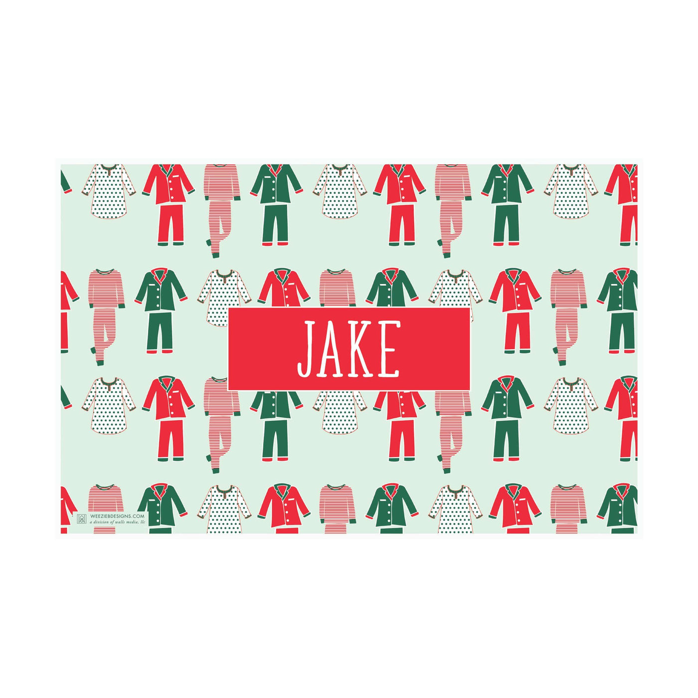 Christmas Cookies and Pajamas Placemat