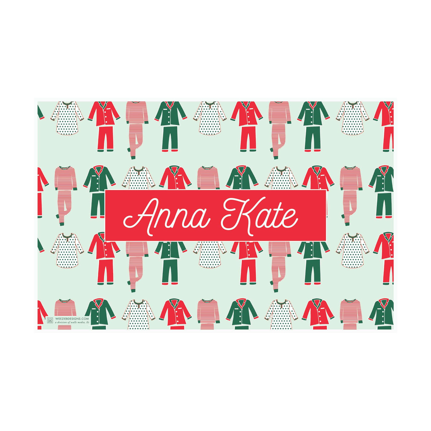 Christmas Cookies and Pajamas Placemat