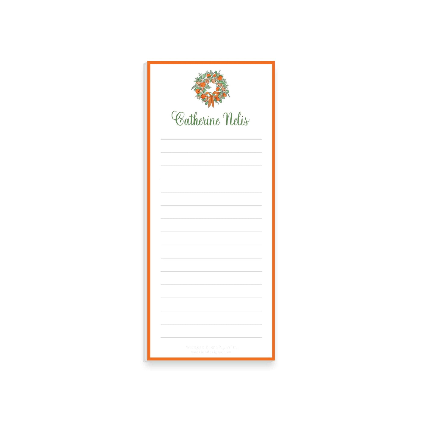 Citrus Wreath With Ribbon Notepad