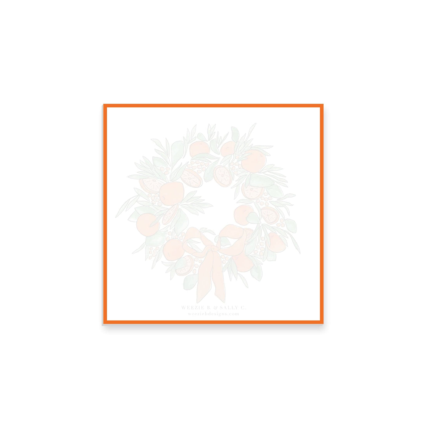 Citrus Wreath With Ribbon Notepad