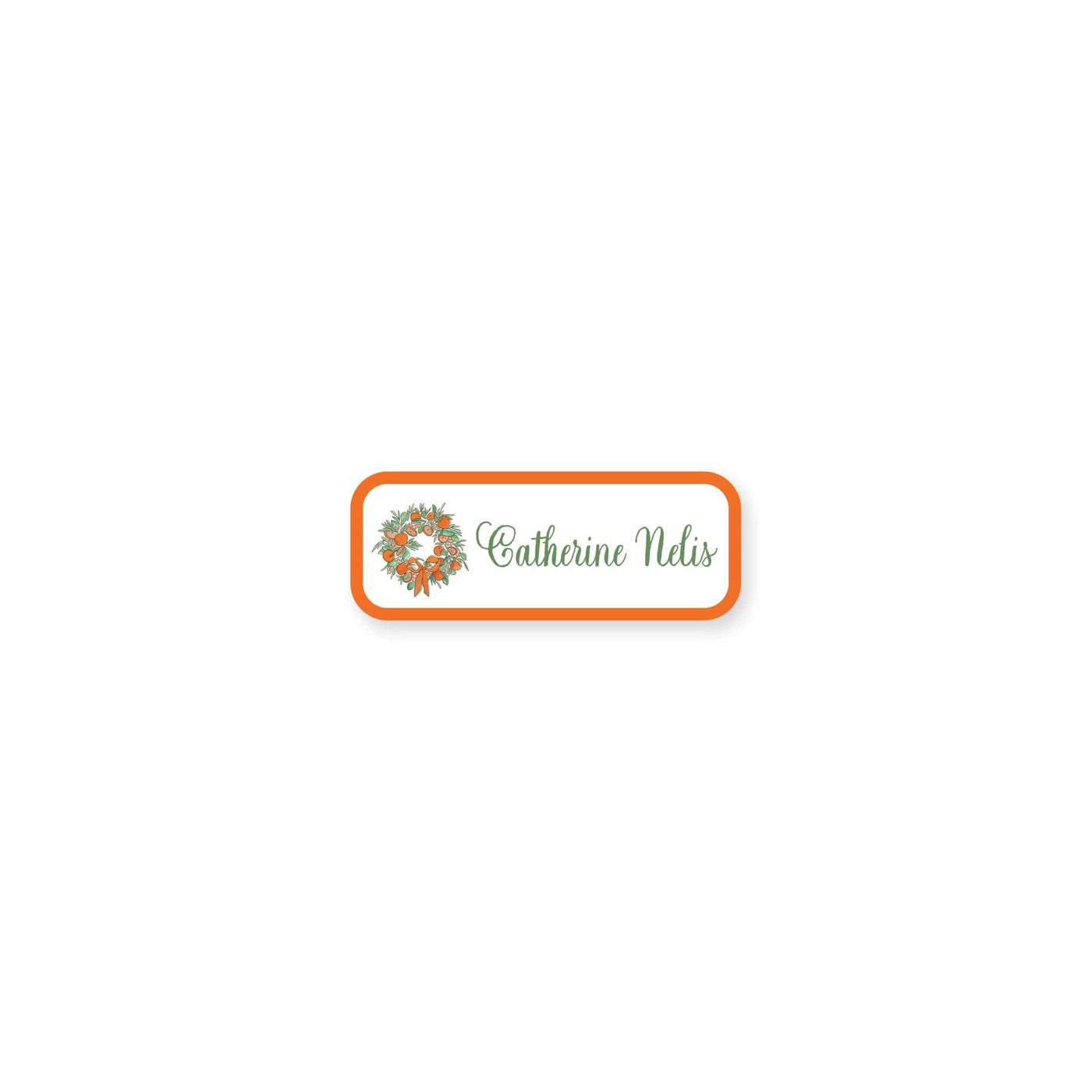 Citrus Wreath With Ribbon Vinyl Stickers