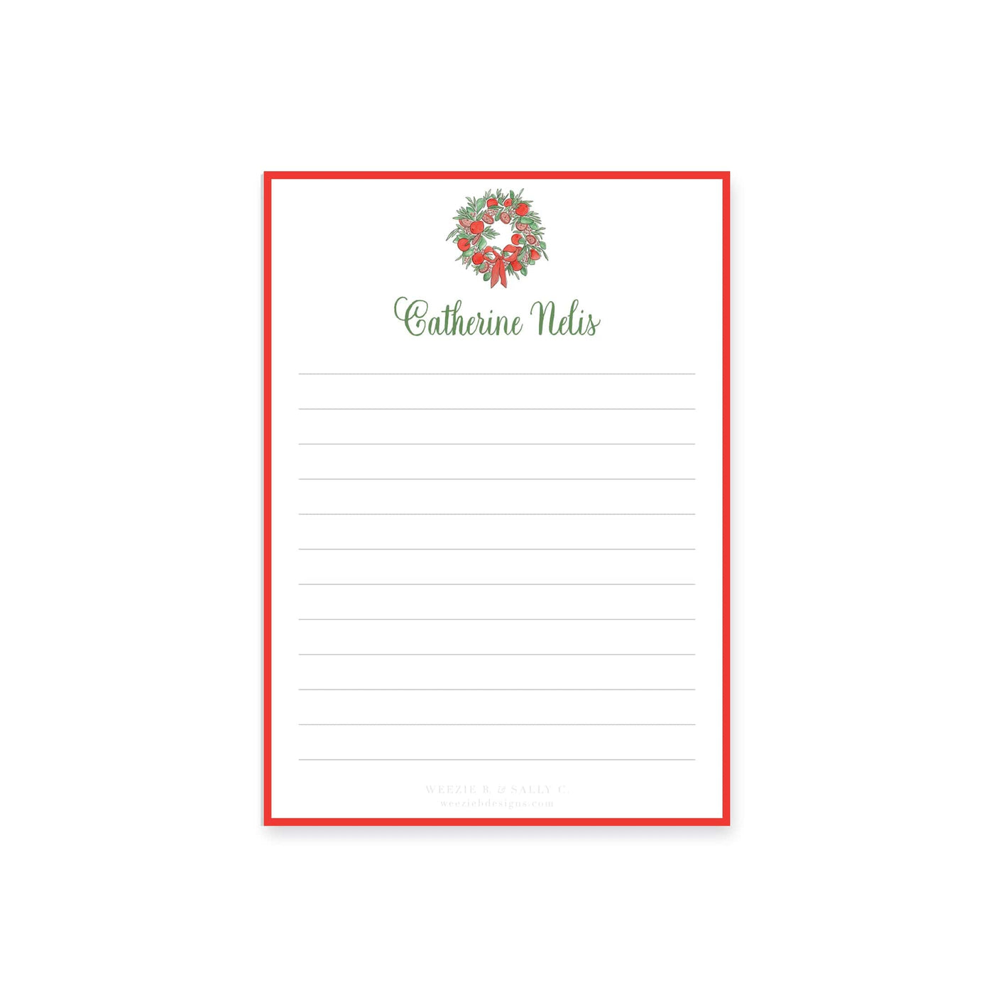 Citrus Wreath With Ribbon Notepad