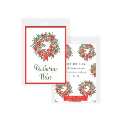 Citrus Wreath With Ribbon Bag Tag