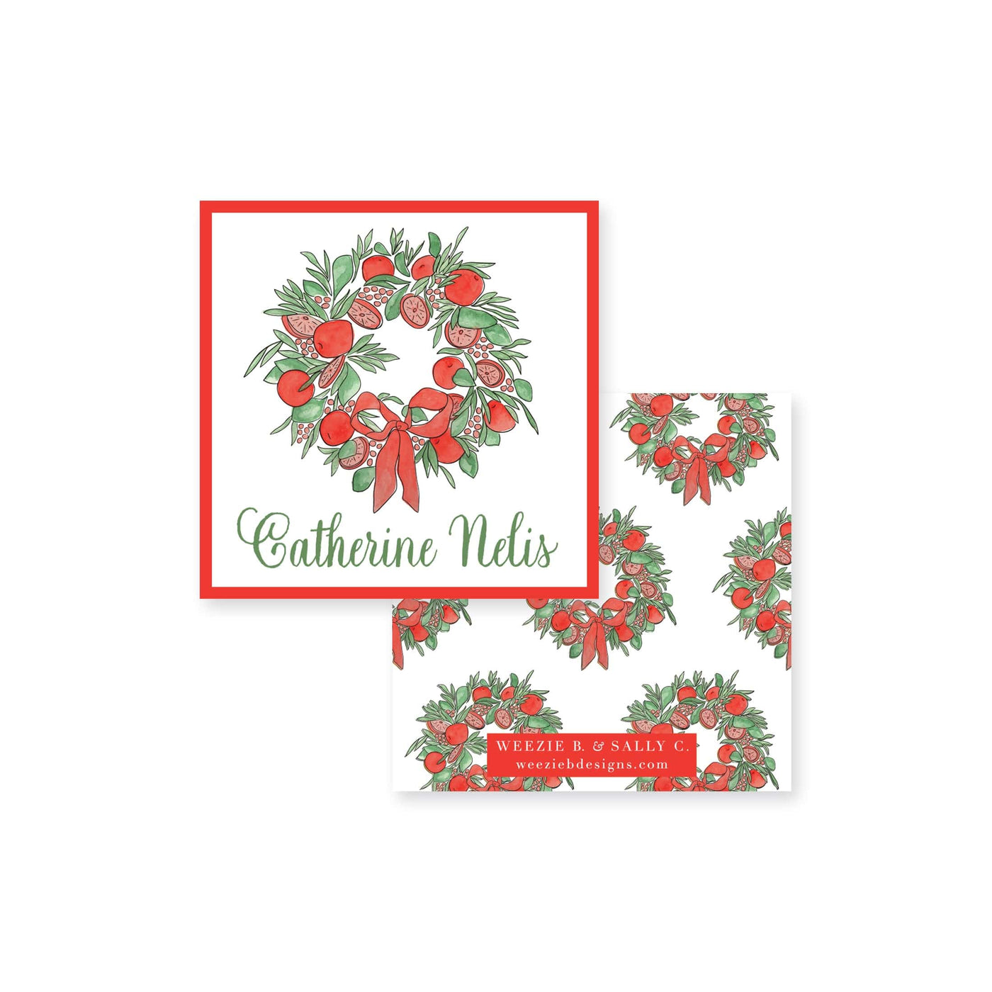 Citrus Wreath With Ribbon Stickers