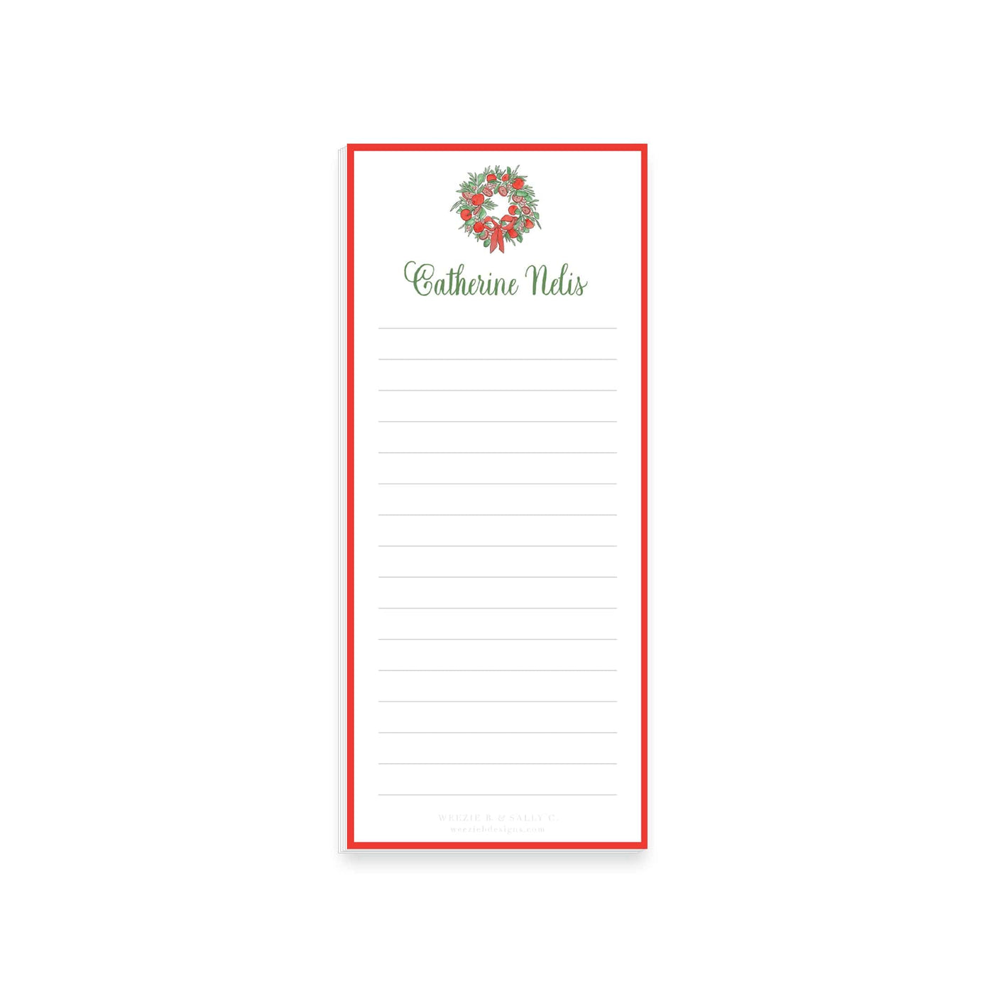 Citrus Wreath With Ribbon Notepad