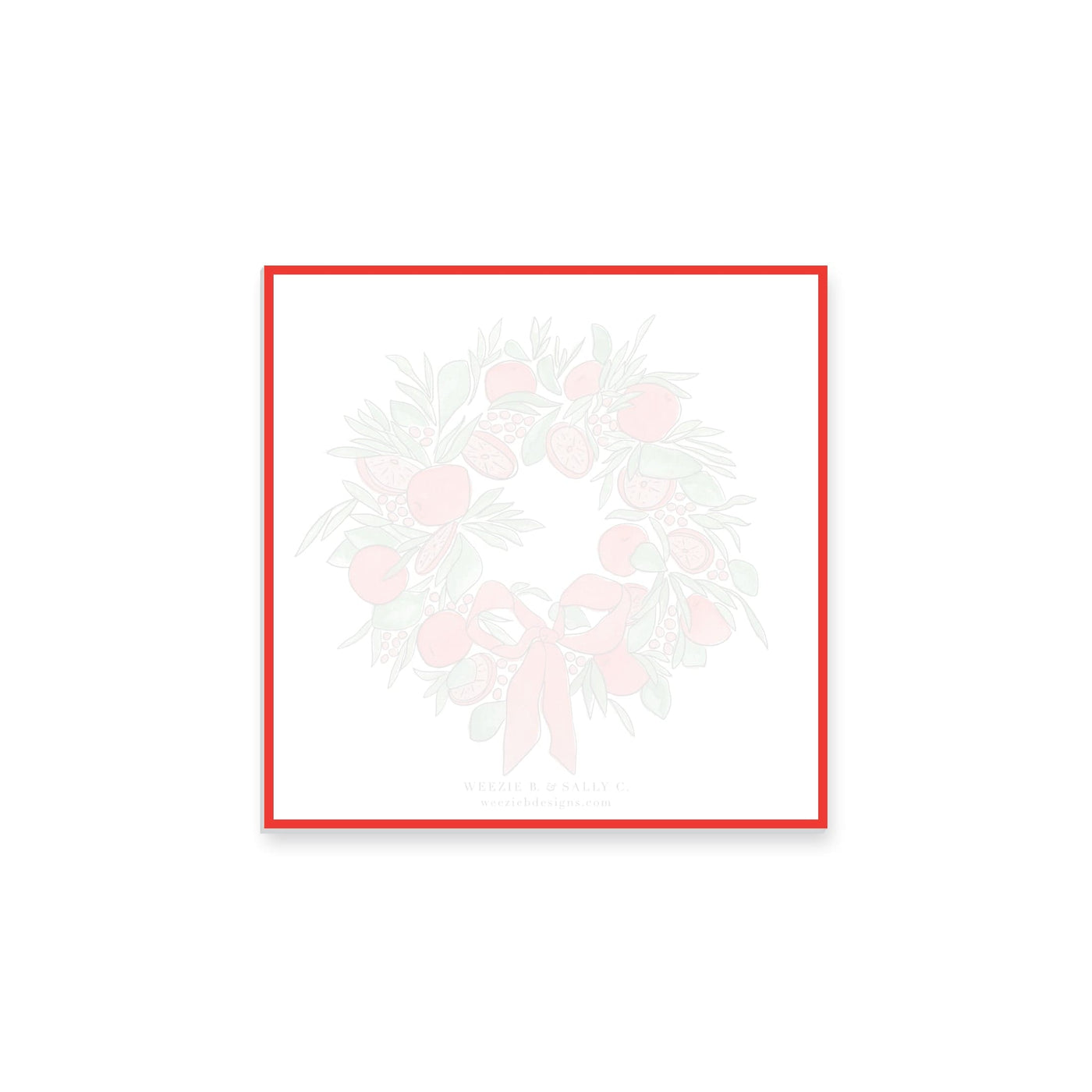 Citrus Wreath With Ribbon Notepad