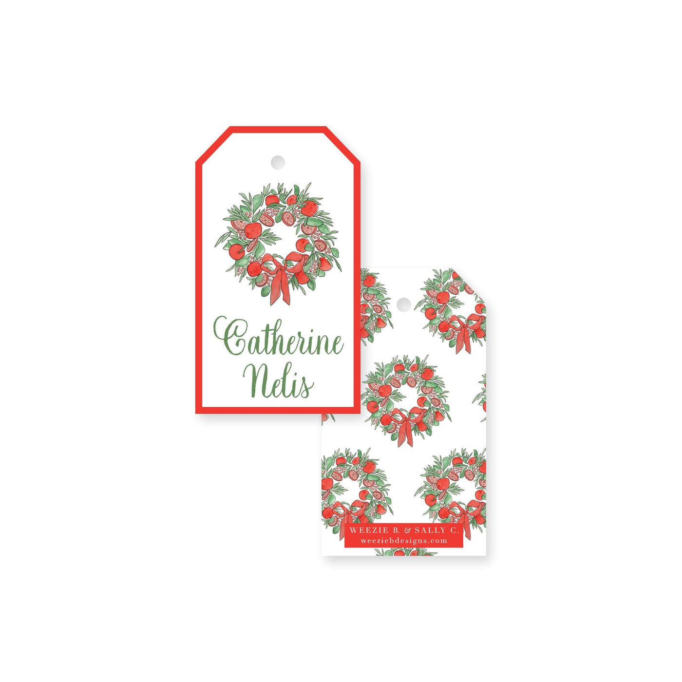 Citrus Wreath With Ribbon Gift Tag