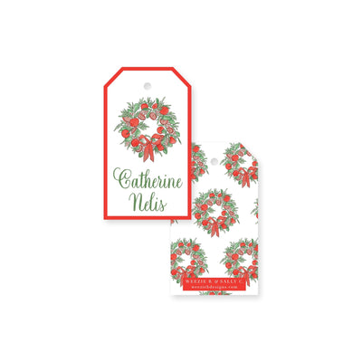 Citrus Wreath With Ribbon Gift Tag
