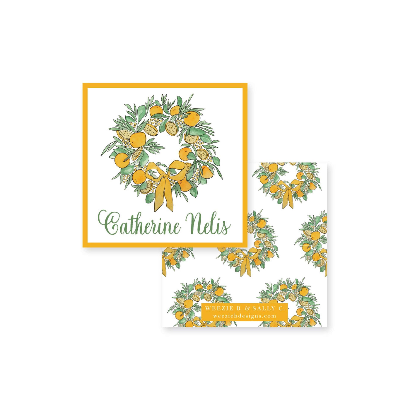 Citrus Wreath With Ribbon Stickers