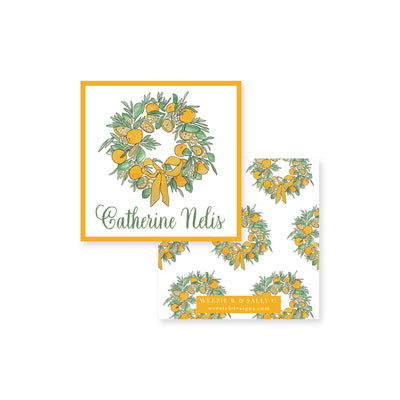 Citrus Wreath With Ribbon Stickers