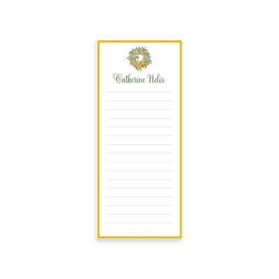 Citrus Wreath With Ribbon Notepad