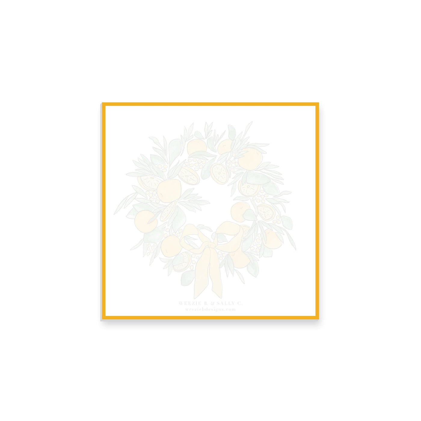 Citrus Wreath With Ribbon Notepad