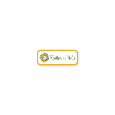 Citrus Wreath With Ribbon Vinyl Stickers