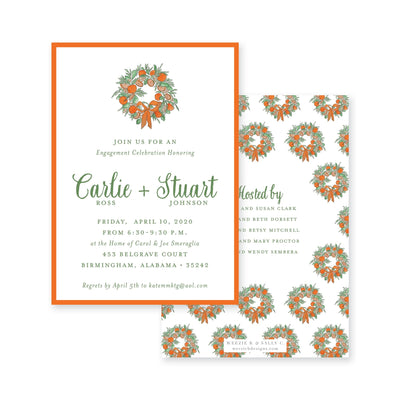 Citrus Wreath With Ribbon Engagement