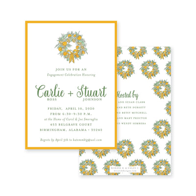 Citrus Wreath With Ribbon Engagement