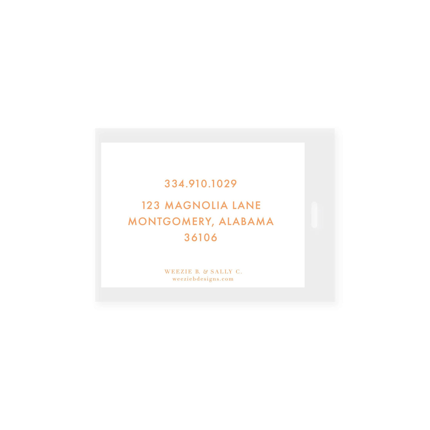 Weezie B. Designs | Construction Bag Tag