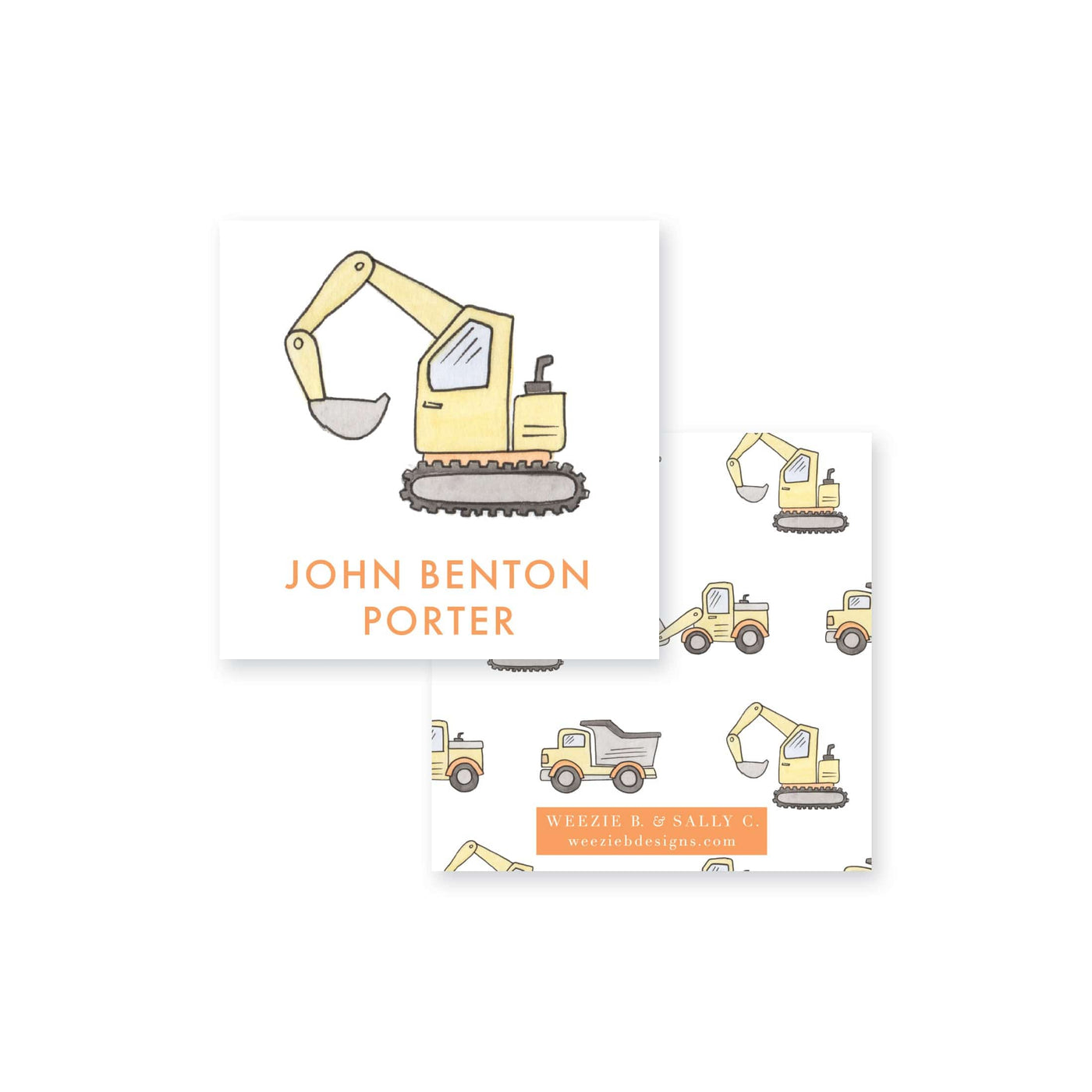 Weezie B. Designs | Watercolor Alligator Calling Card