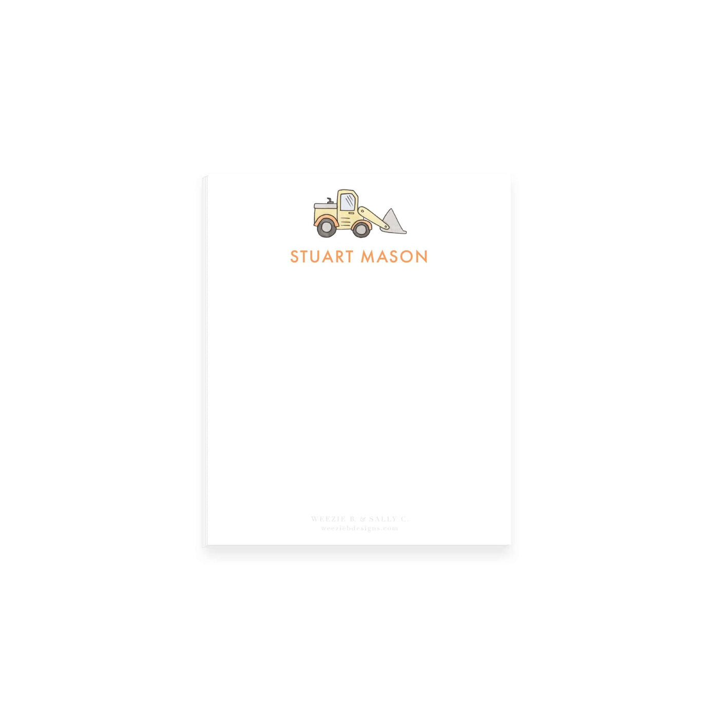 Weezie B. Designs | Construction Notepad