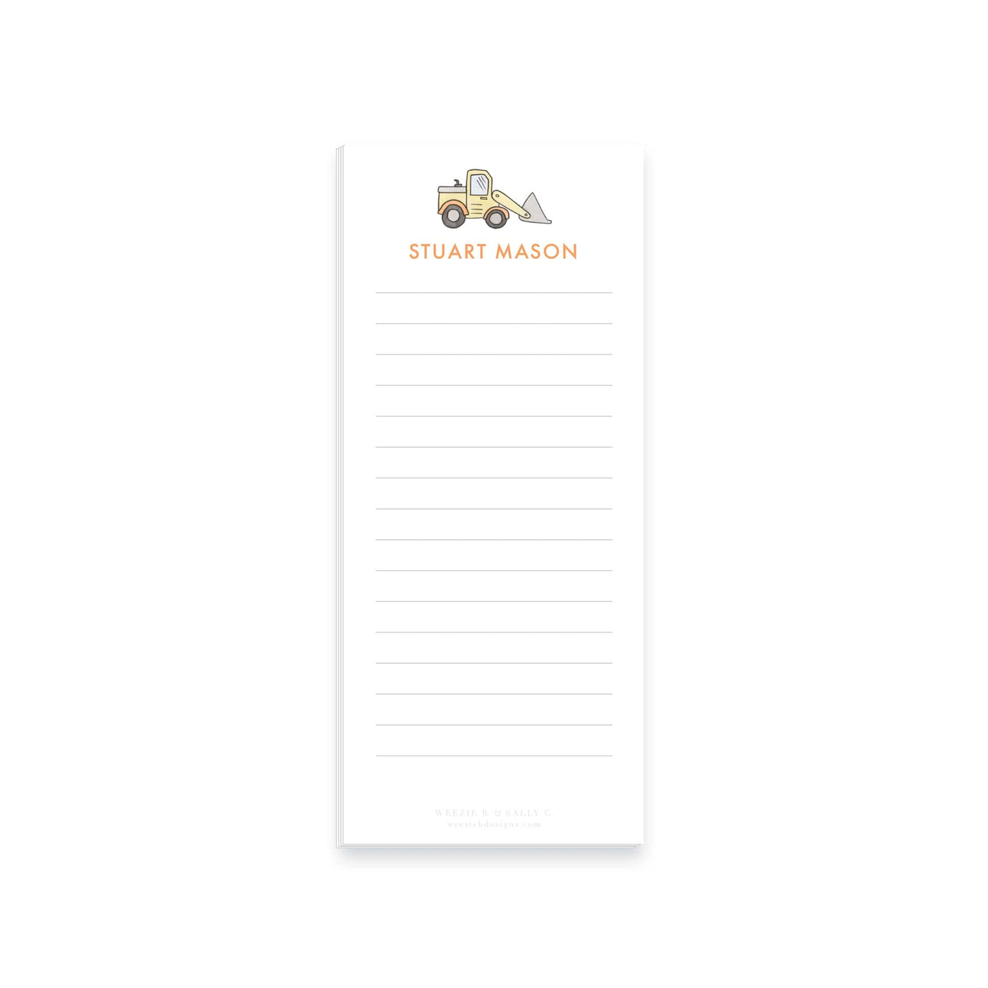 Weezie B. Designs | Construction Notepad