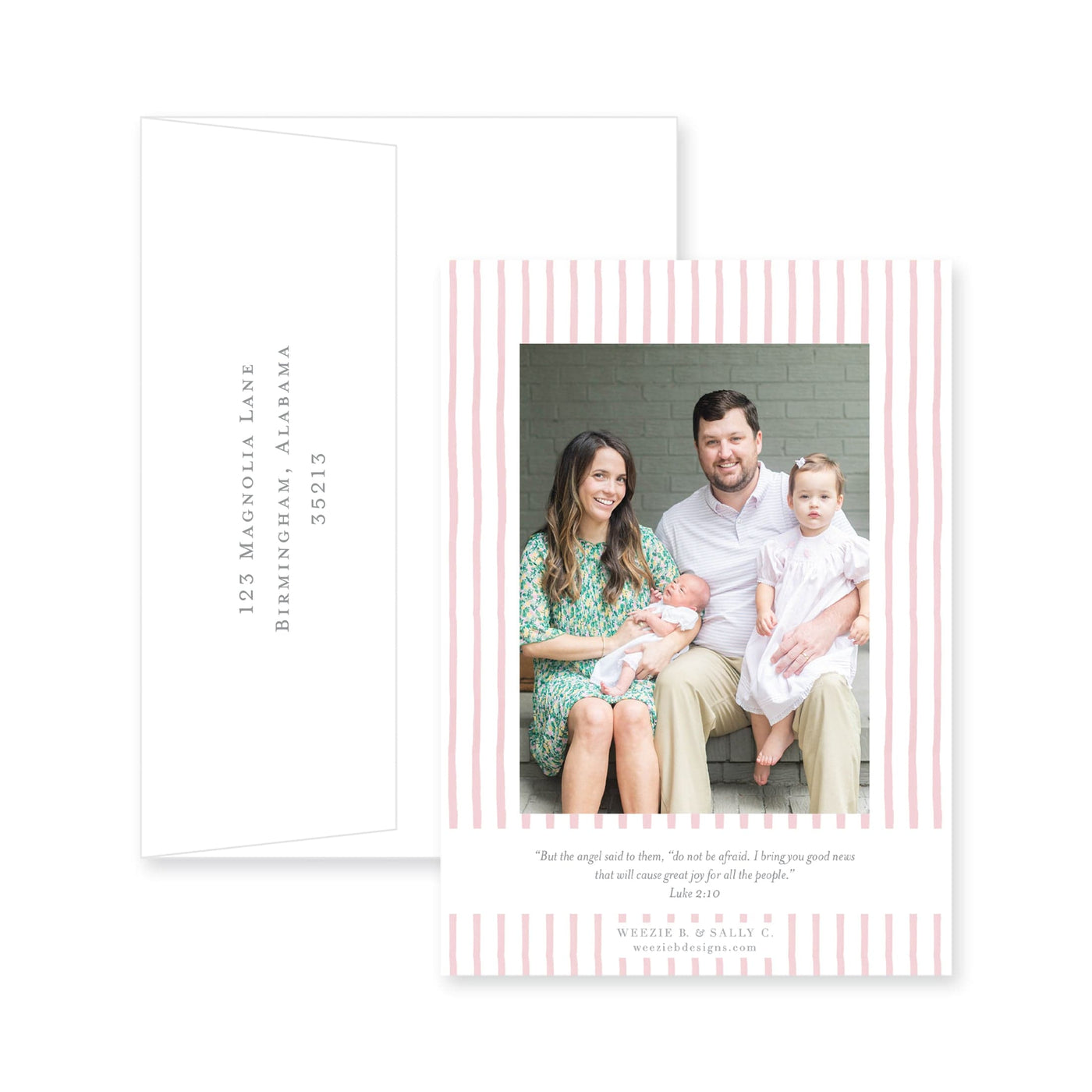 Eucalyptus And Bows Birth Announcement