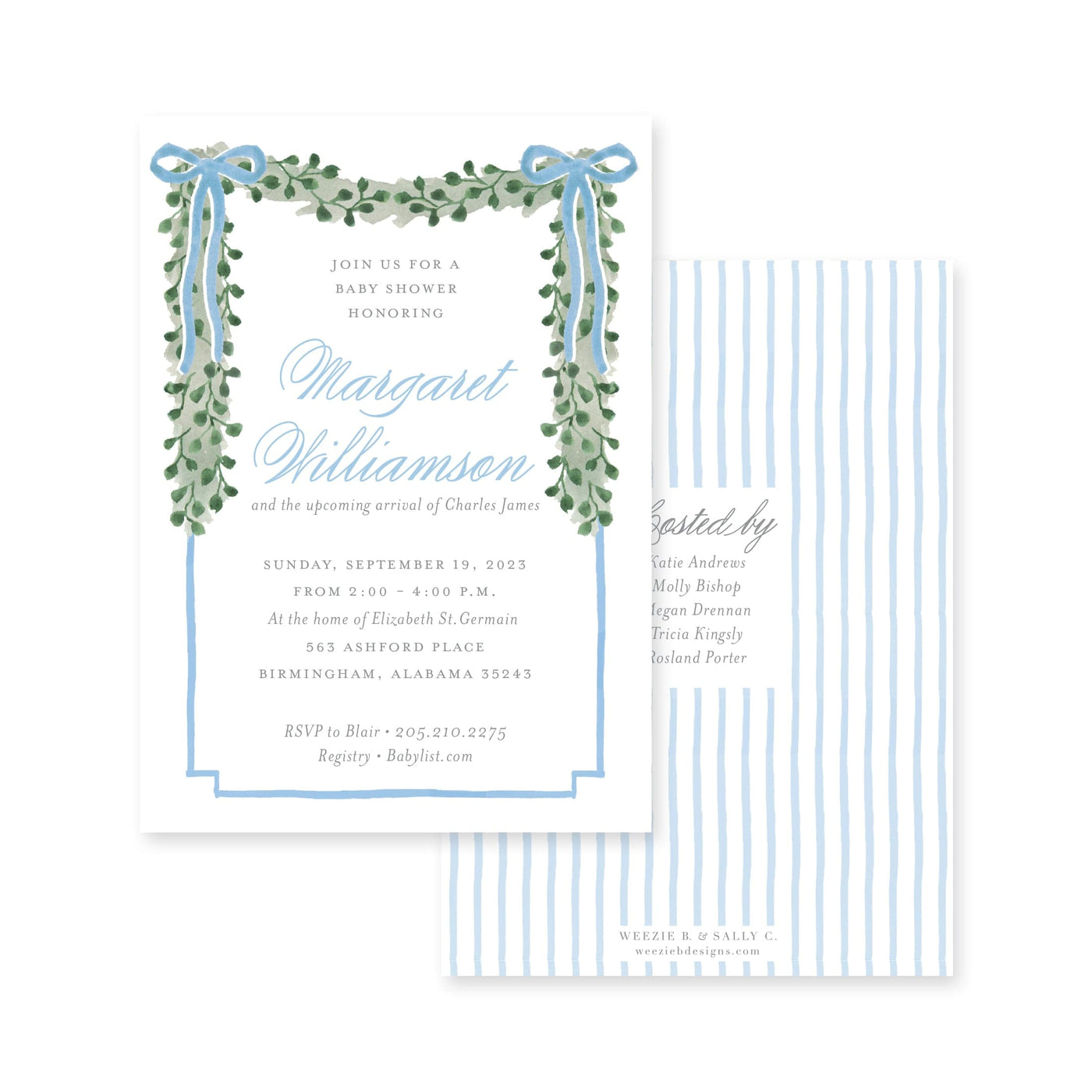 Eucalyptus And Bows Baby Shower