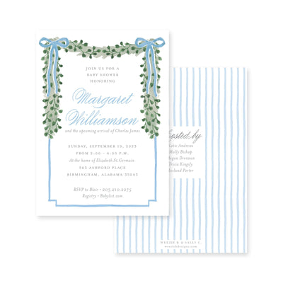 Eucalyptus And Bows Baby Shower