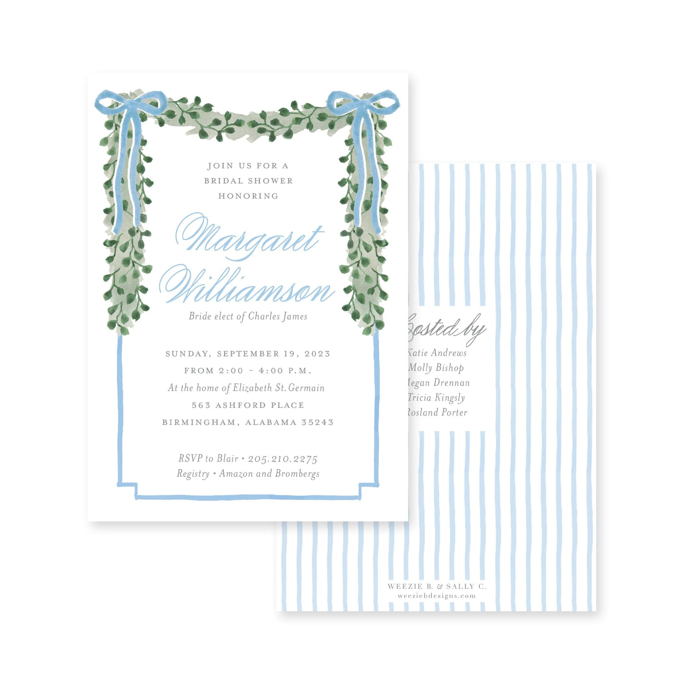 Eucalyptus And Bows Bridal Shower