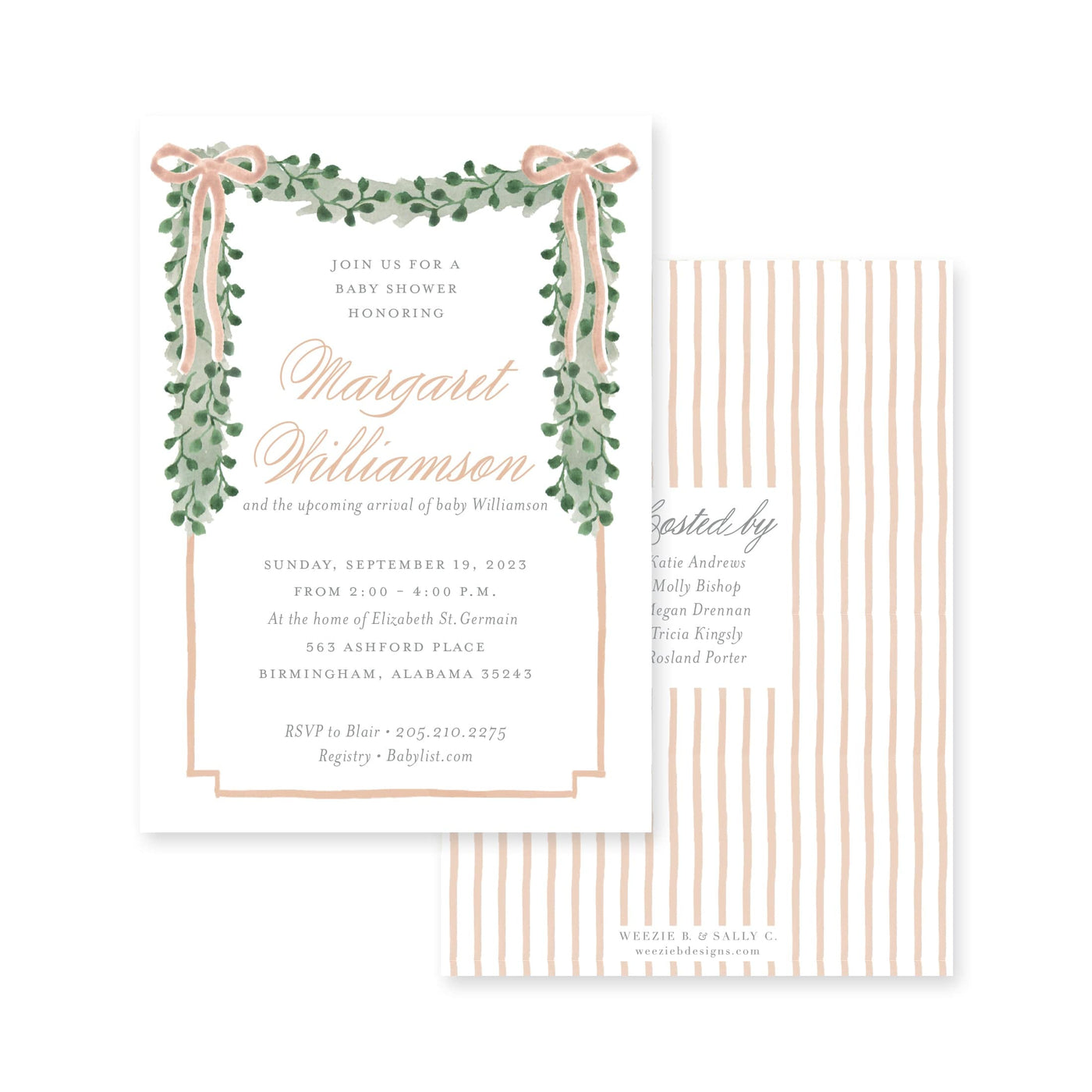 Eucalyptus And Bows Baby Shower
