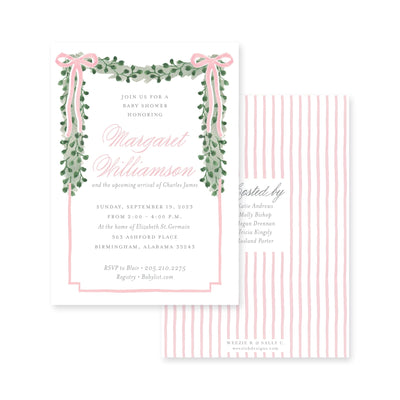 Eucalyptus And Bows Baby Shower