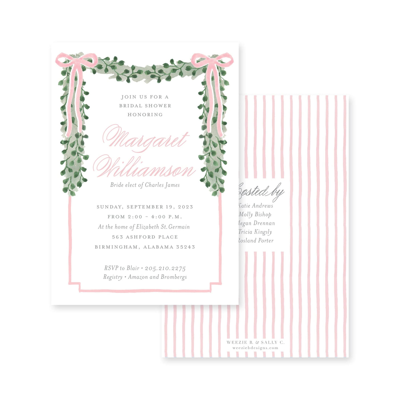 Eucalyptus And Bows Bridal Shower
