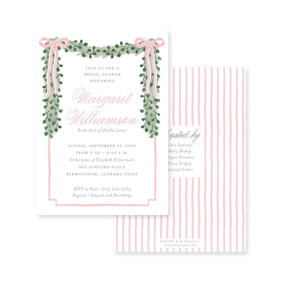 Eucalyptus And Bows Bridal Shower