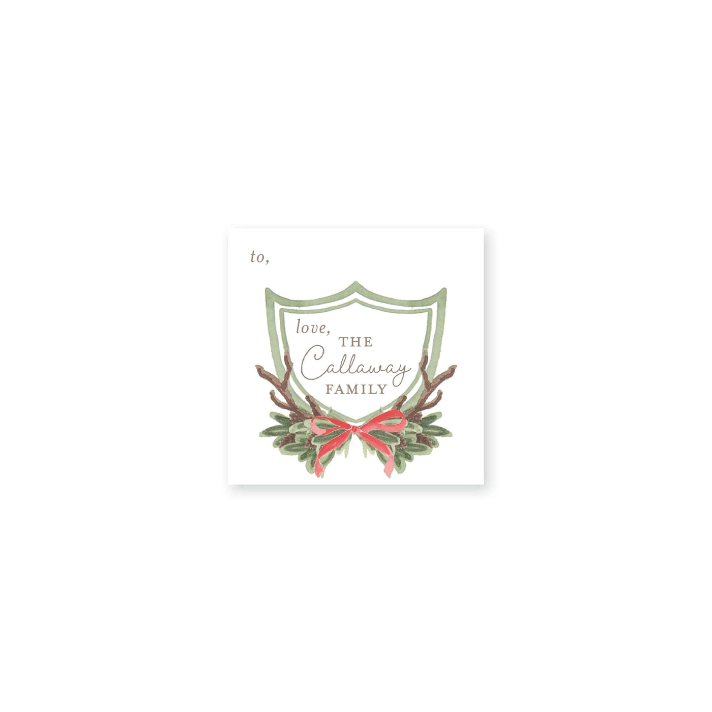 Family Crest Christmas Stickers