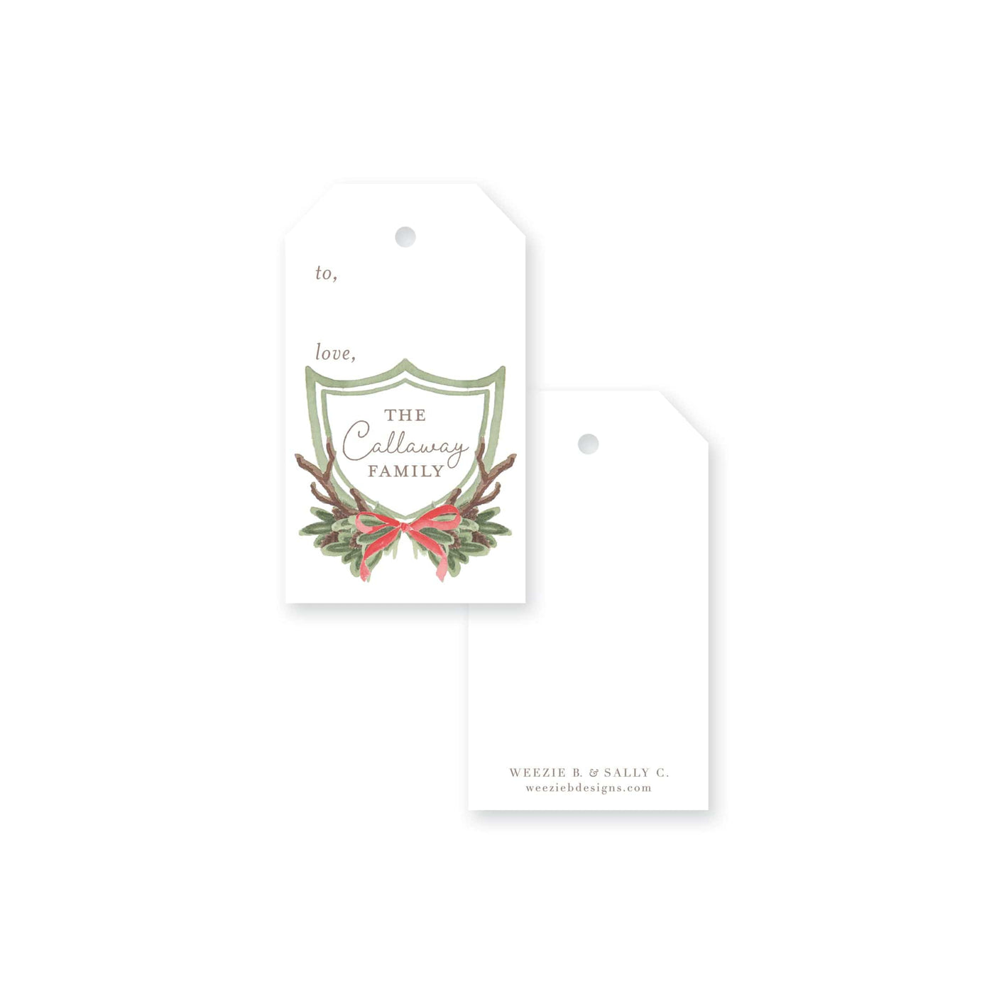 Family Crest Christmas Tag