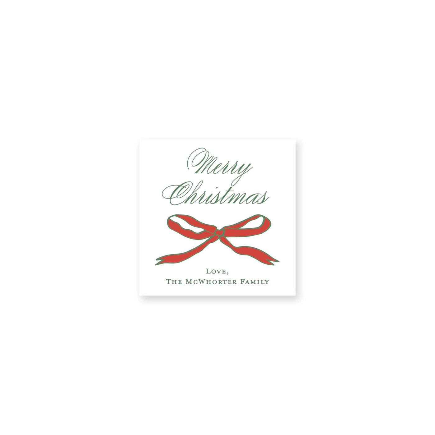 Whimsy Bow Christmas Stickers