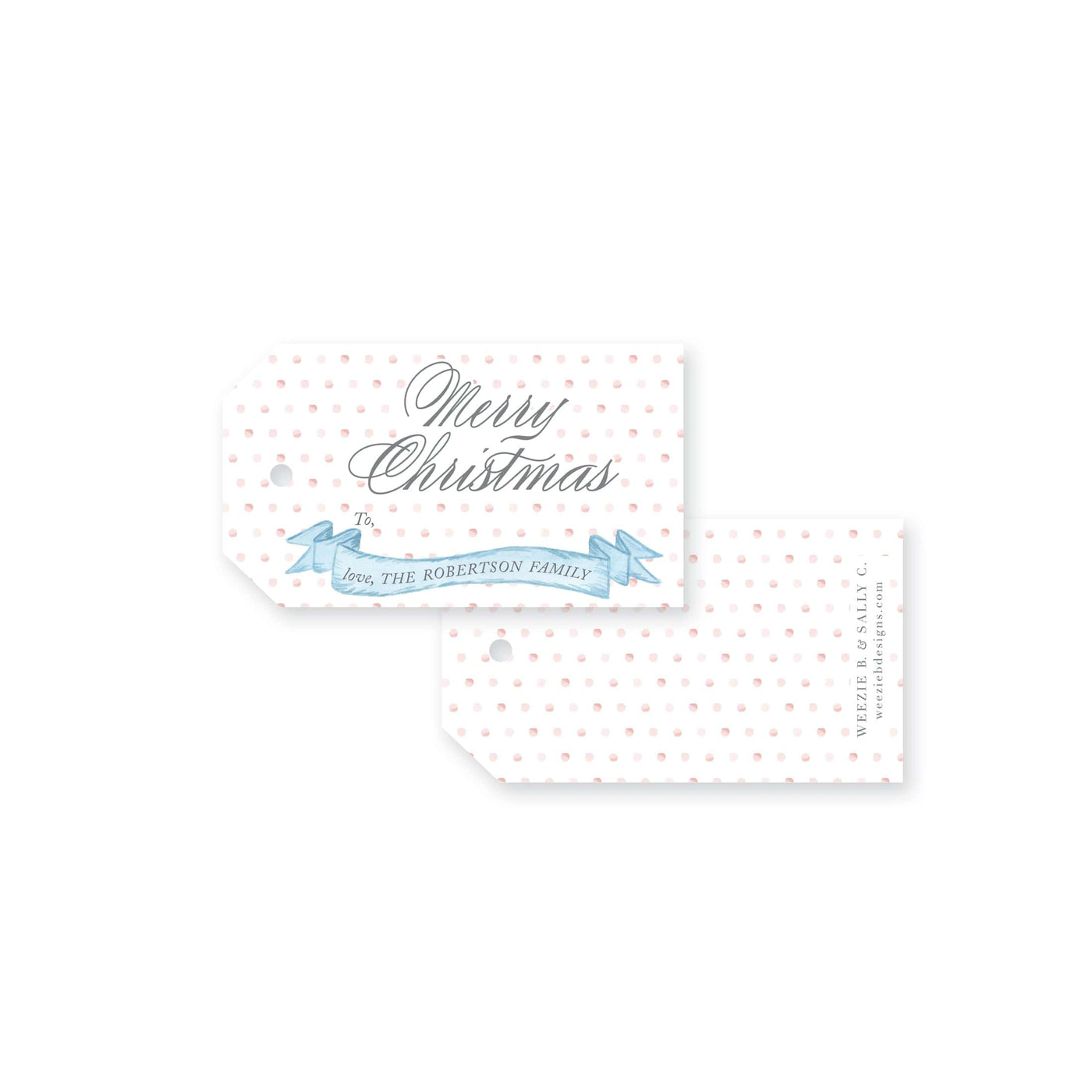 Fraser Ribbon Christmas Tag