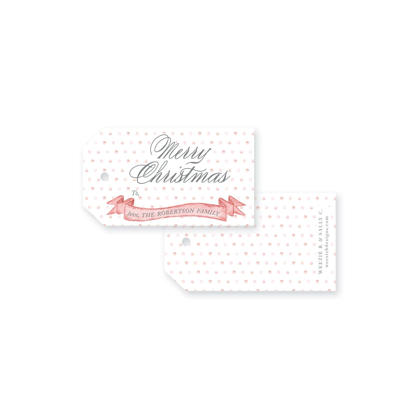 Fraser Ribbon Christmas Tag