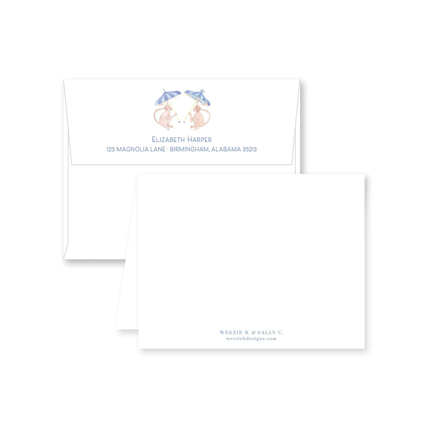Funky Monkey Folded Note Card