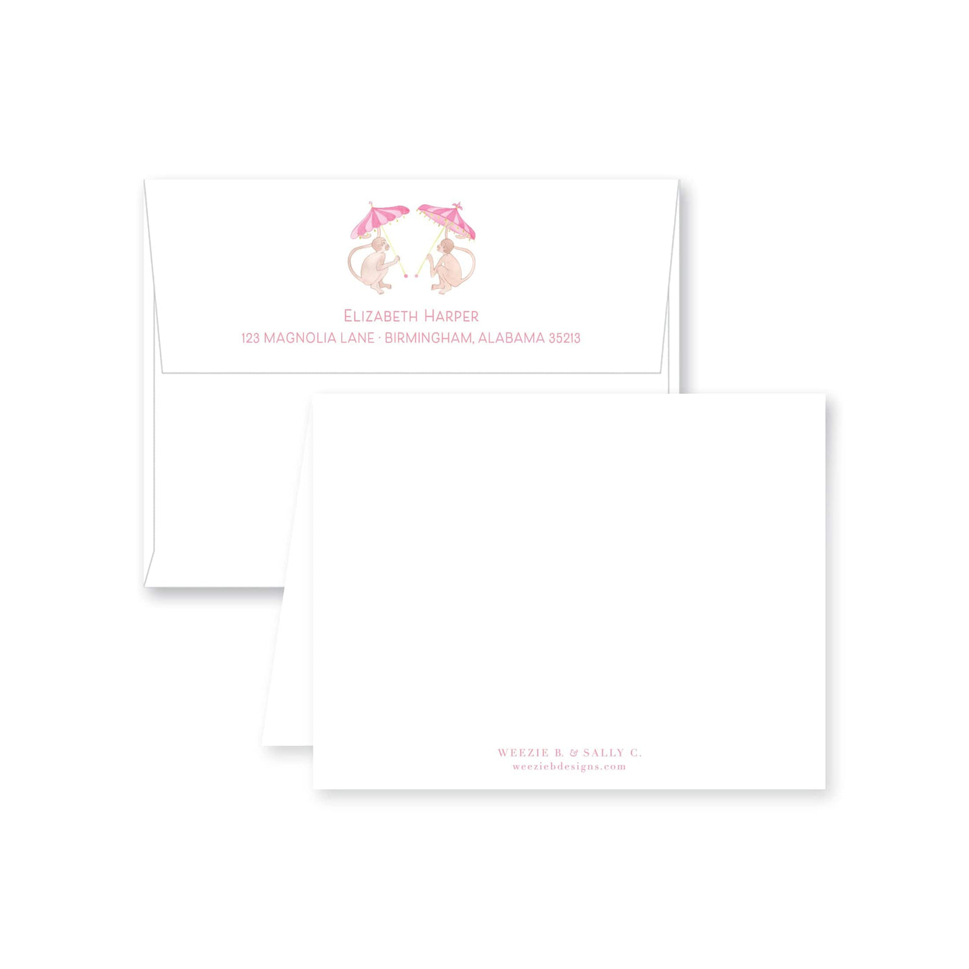 Funky Monkey Folded Note Card