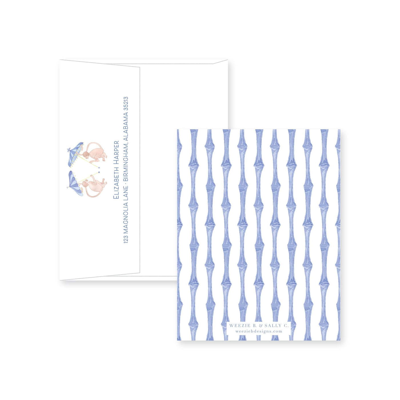 Funky Monkey Flat Note Card