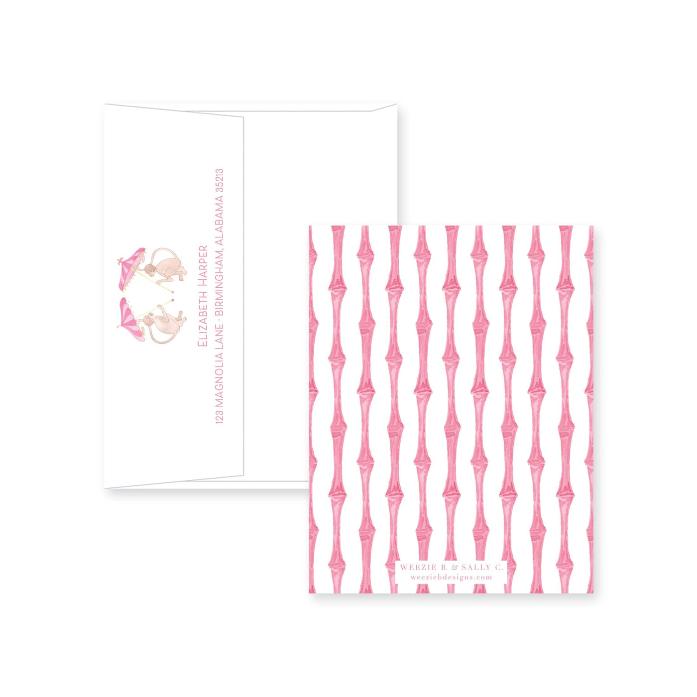 Funky Monkey Flat Note Card