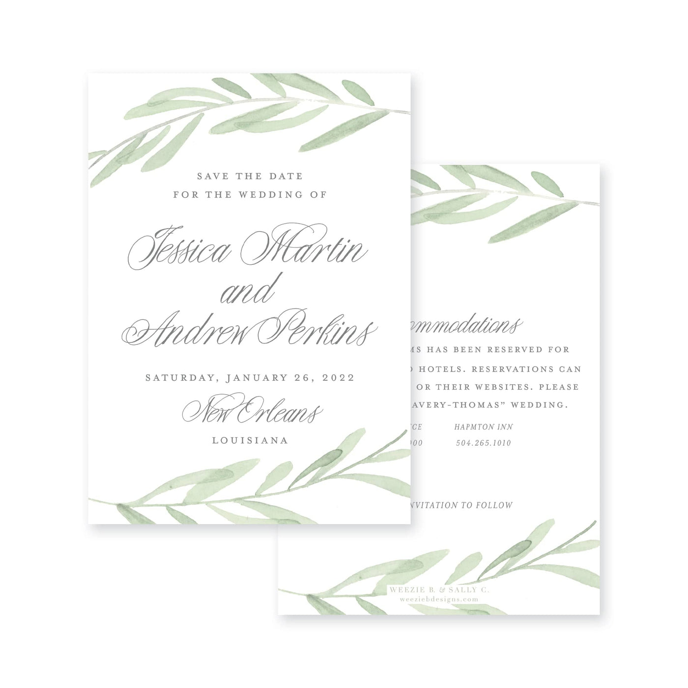 Green Vines Save-the-Date